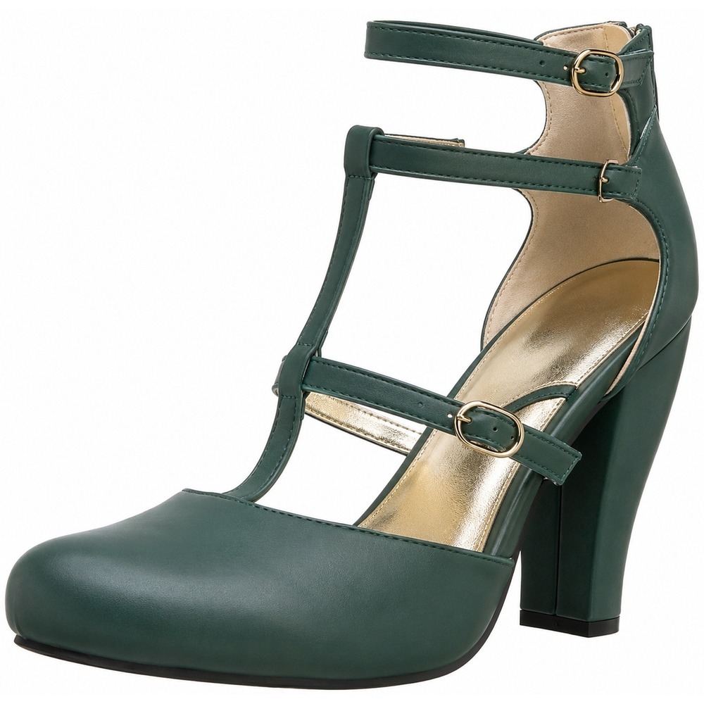 Seychelles Duty Calls Classic Strap Heels in Blue Leather sz 8